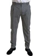 Dolce & Gabbana Gray Wool Chino Skinny Men Dress Trouser Pants - Zeiniez