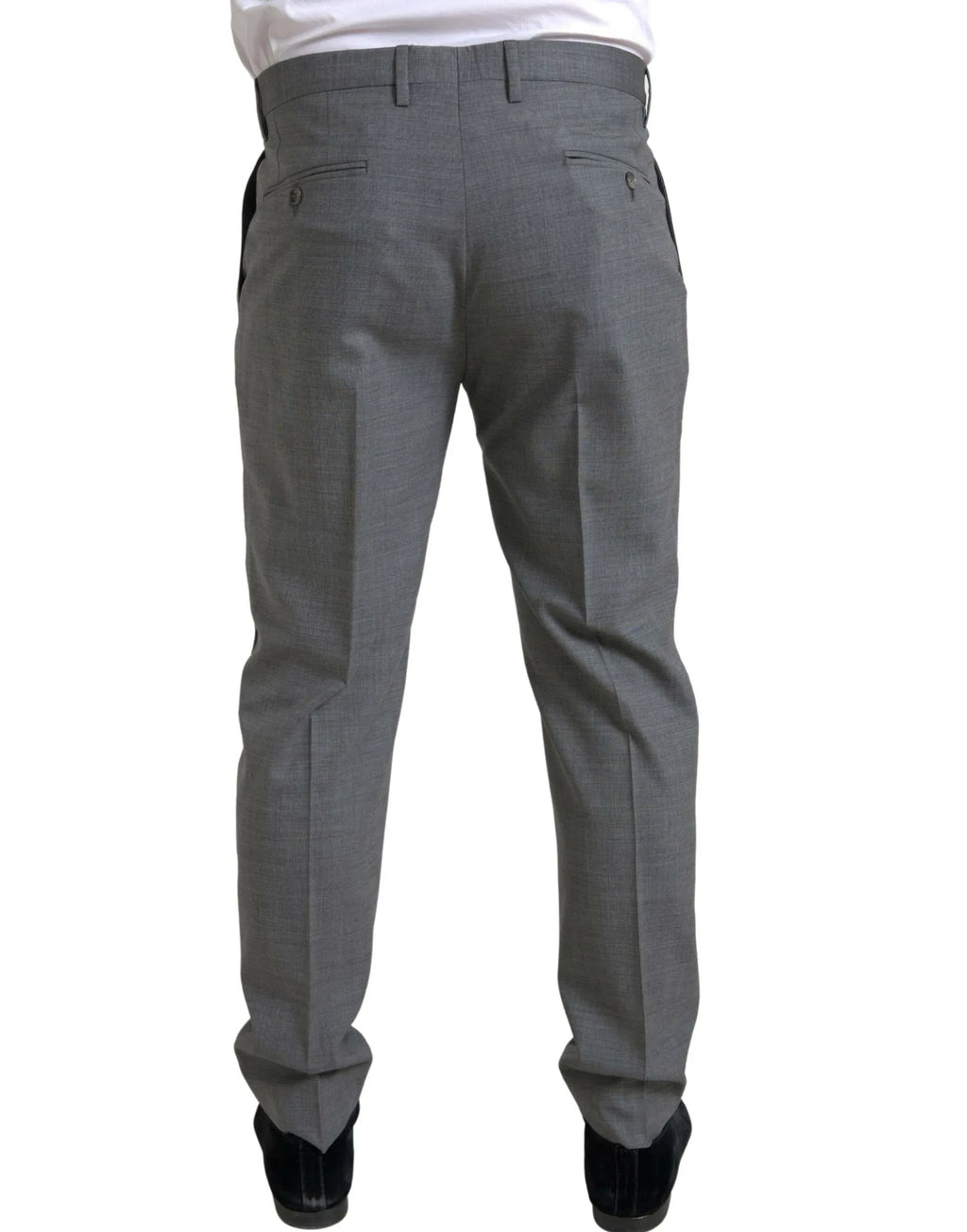 Dolce & Gabbana Gray Wool Chino Skinny Men Dress Trouser Pants - Zeiniez