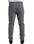 Dolce & Gabbana Gray Wool Chino Skinny Men Dress Trouser Pants - Zeiniez