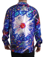 Dolce & Gabbana Multicolor Silk Psychedelic Print Men Pajama Shirt - Zeiniez