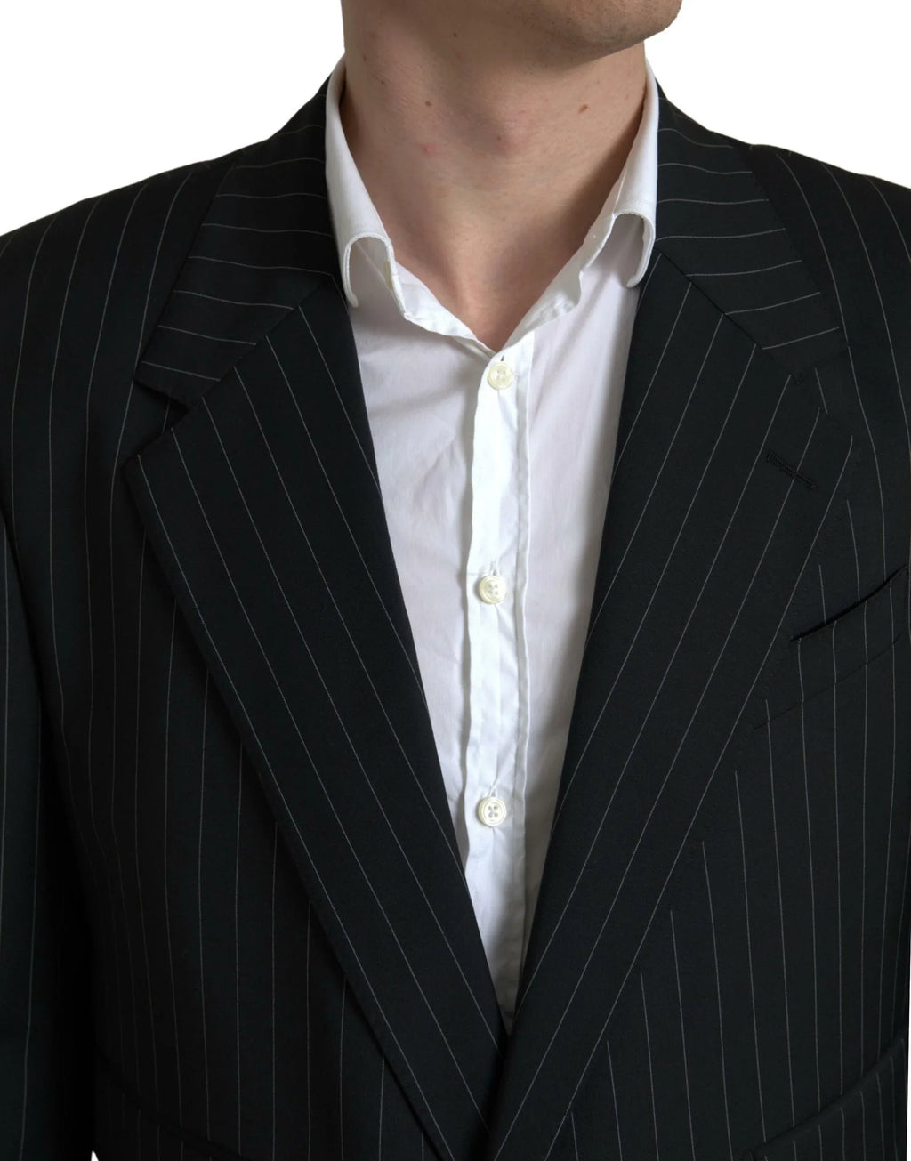 Dolce & Gabbana Black Stripe Single Breasted SICILIA Blazer - Zeiniez