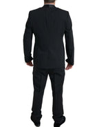 Dolce & Gabbana Black 2 Piece Single Breasted MARTINI Suit - Zeiniez