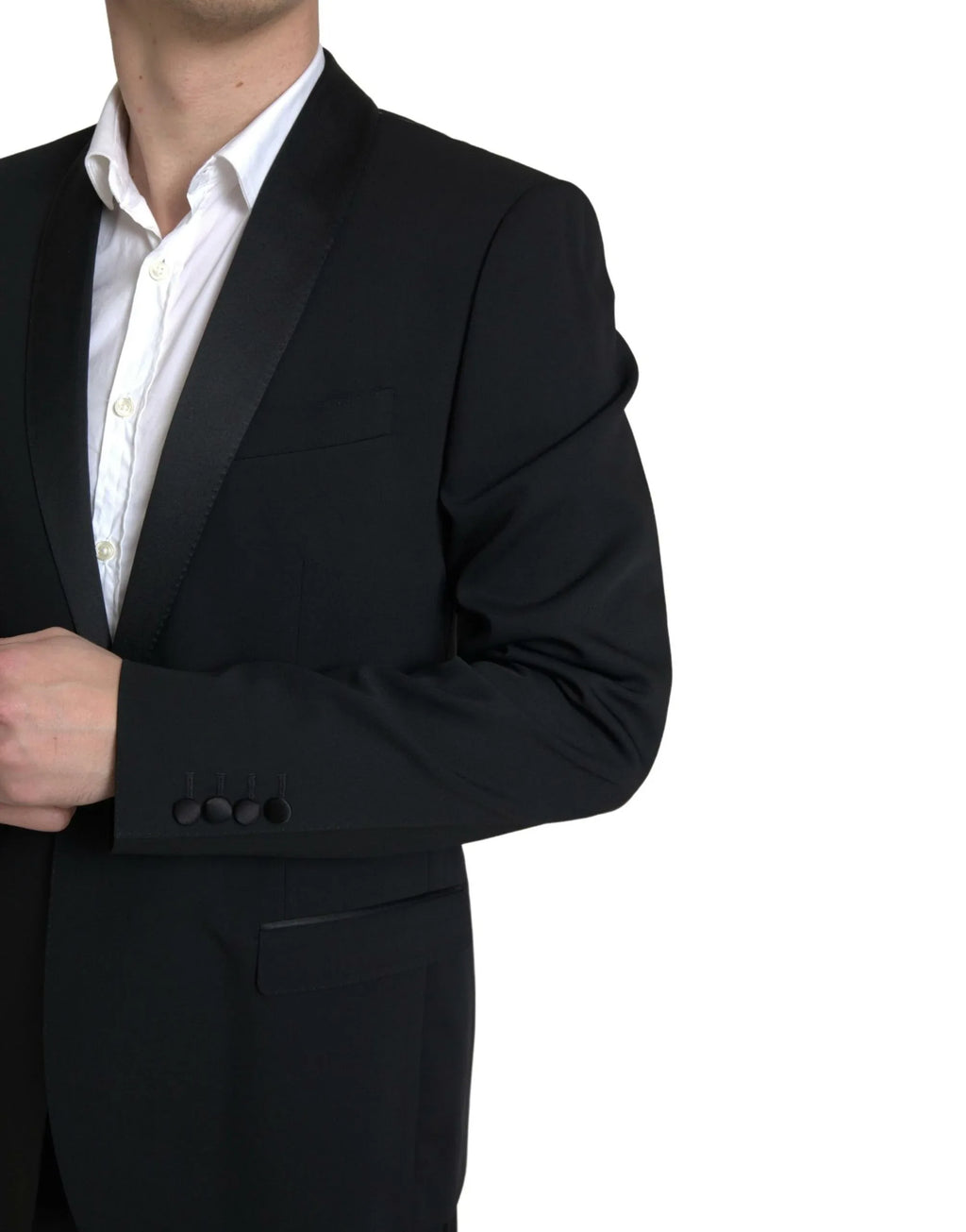 Dolce & Gabbana Black 2 Piece Single Breasted MARTINI Suit - Zeiniez