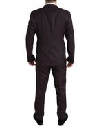 Dolce & Gabbana Maroon 2 Piece Single Breasted MARTINI Suit - Zeiniez