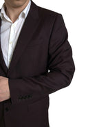 Dolce & Gabbana Maroon 2 Piece Single Breasted MARTINI Suit - Zeiniez