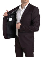 Dolce & Gabbana Maroon 2 Piece Single Breasted MARTINI Suit - Zeiniez