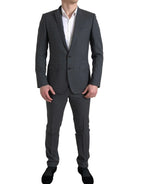 Dolce & Gabbana Gray 2 Piece Single Breasted MARTINI Suit - Zeiniez