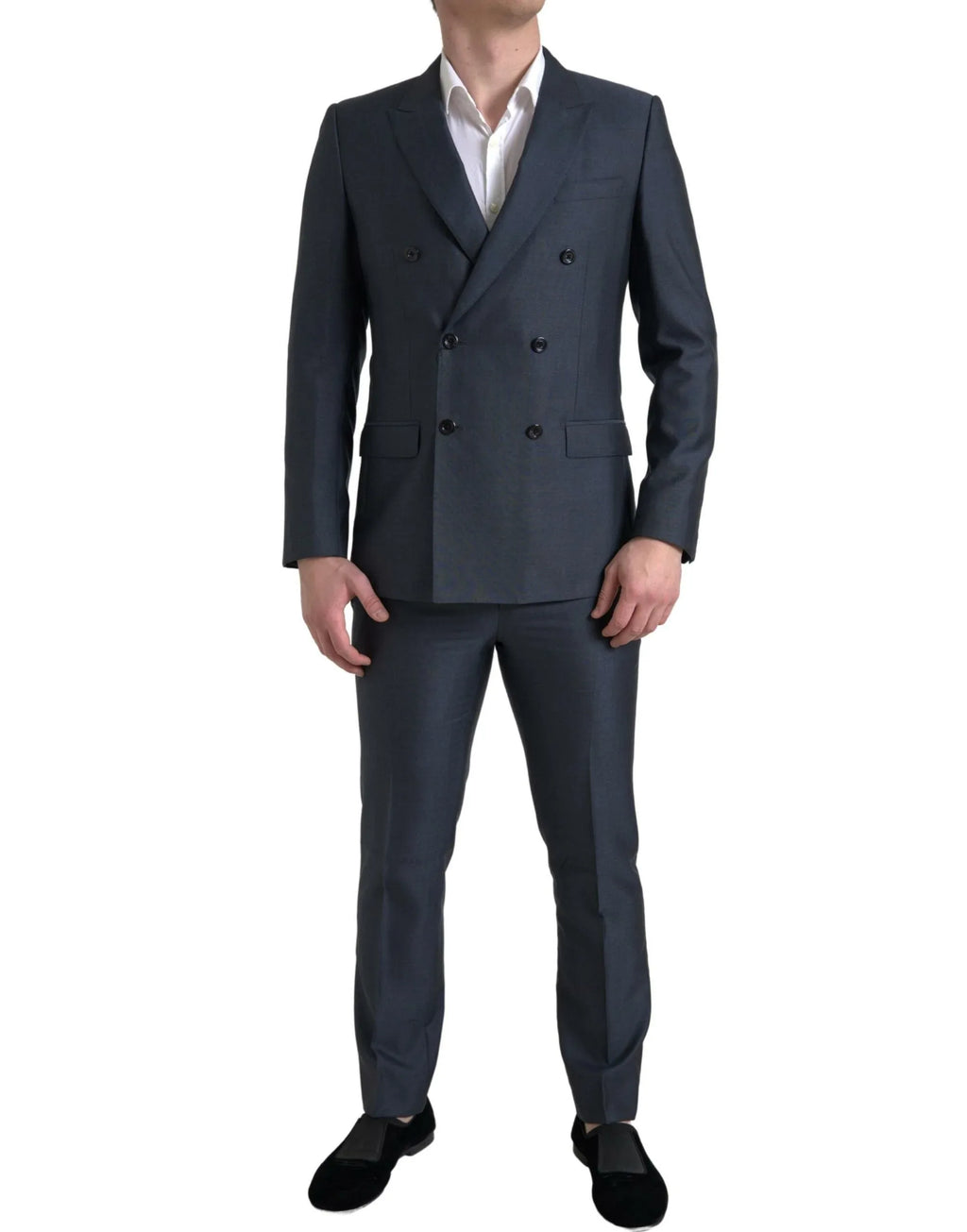 Dolce & Gabbana Blue 2 Piece Double Breasted MARTINI Suit - Zeiniez