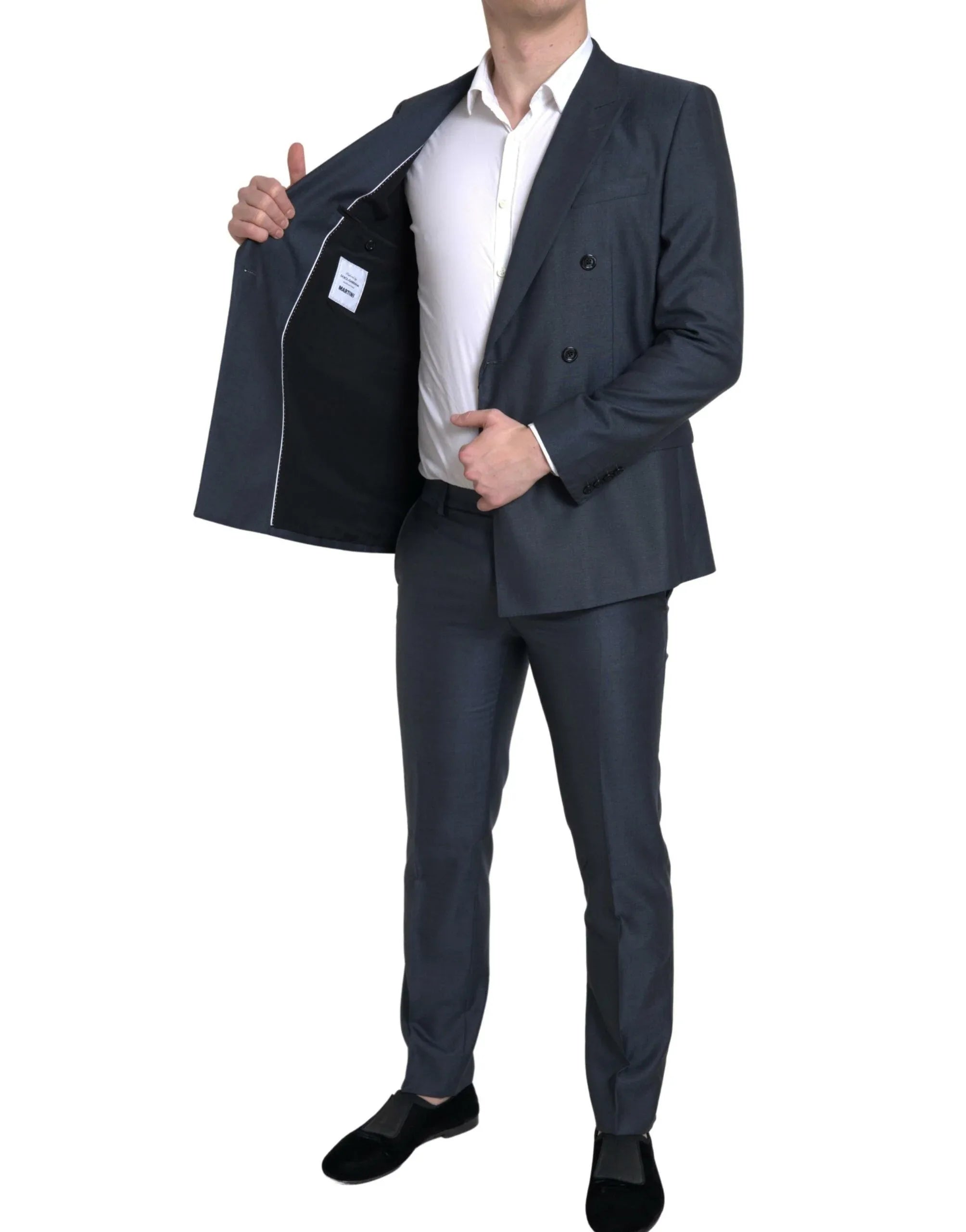 Dolce & Gabbana Blue 2 Piece Double Breasted MARTINI Suit - Zeiniez