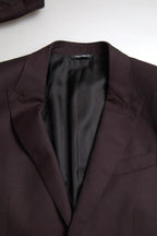 Dolce & Gabbana Maroon 2 Piece Single Breasted MARTINI Suit - Zeiniez