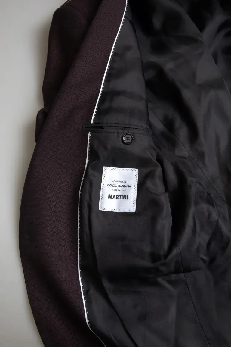 Dolce & Gabbana Maroon 2 Piece Single Breasted MARTINI Suit - Zeiniez