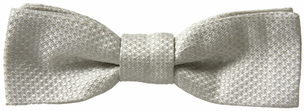Dolce & Gabbana Ivory Silk Adjustable Neck Papillon Men Bow Tie - Zeiniez