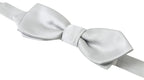 Dolce & Gabbana Gray Silk Adjustable Men Neck Papillon Bow Tie - Zeiniez
