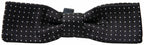 Dolce & Gabbana Black Polka Dot Silk Adjustable Men Neck Papillon Bow Tie - Zeiniez