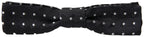 Dolce & Gabbana Black Polka Dot Silk Adjustable Men Neck Papillon Bow Tie - Zeiniez