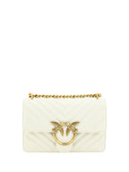 PINKO White Leather Love One Mini Shoulder Bag - Zeiniez