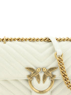 PINKO White Leather Love One Mini Shoulder Bag - Zeiniez