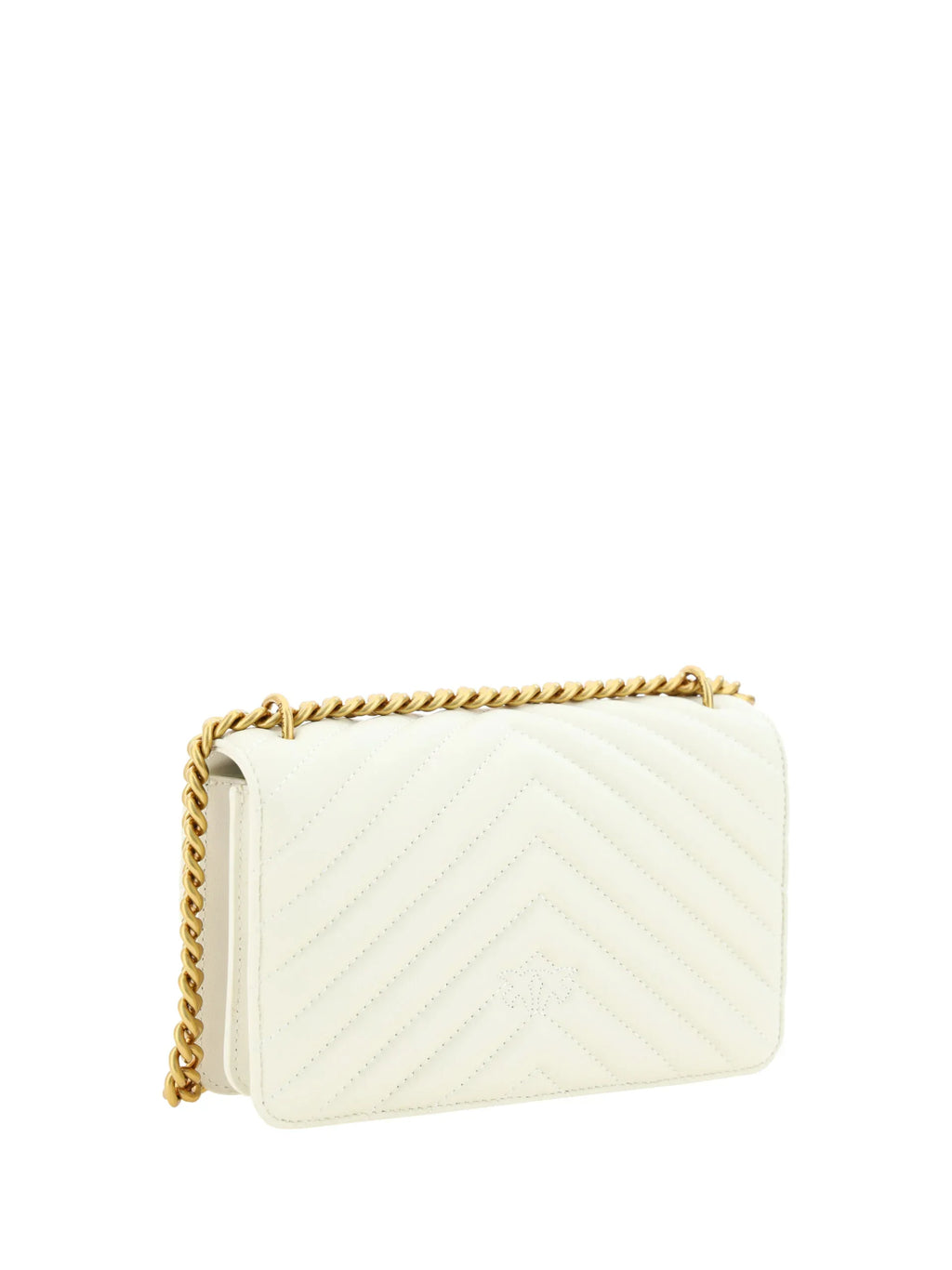 PINKO White Leather Love One Mini Shoulder Bag - Zeiniez