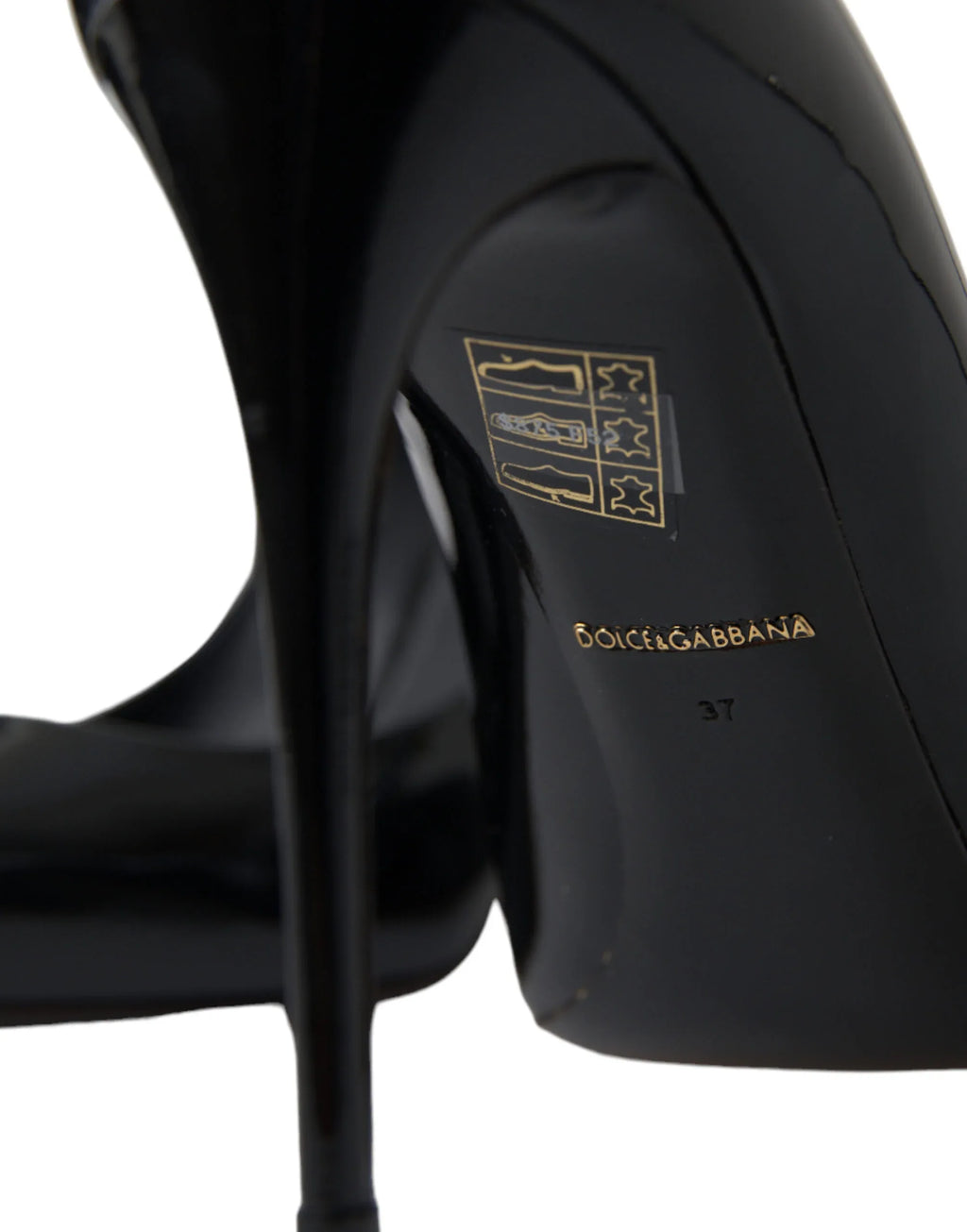 Dolce & Gabbana Black Patent Leather Pumps Heels Shoes - Zeiniez