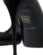 Dolce & Gabbana Black Patent Leather Pumps Heels Shoes - Zeiniez