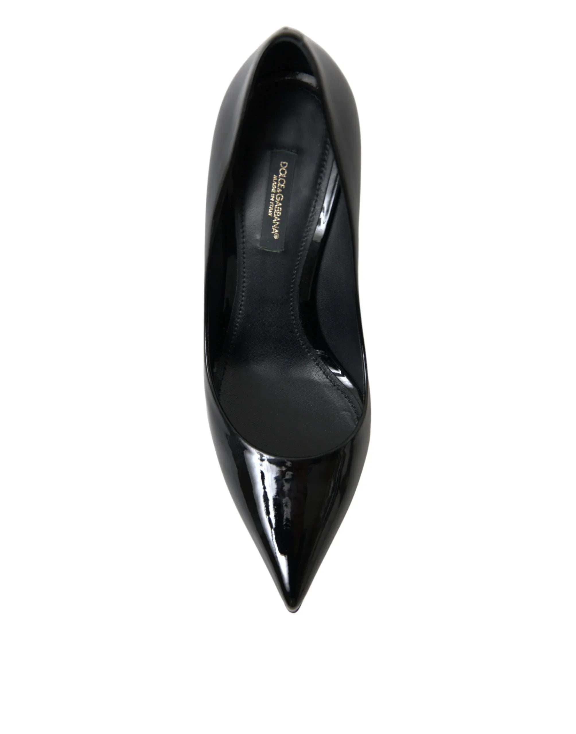 Dolce & Gabbana Black Patent Leather Pumps Heels Shoes - Zeiniez