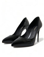 Dolce & Gabbana Black Patent Leather Pumps Heels Shoes - Zeiniez