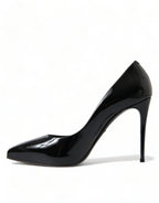Dolce & Gabbana Black Patent Leather Pumps Heels Shoes - Zeiniez