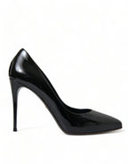 Dolce & Gabbana Black Patent Leather Pumps Heels Shoes - Zeiniez