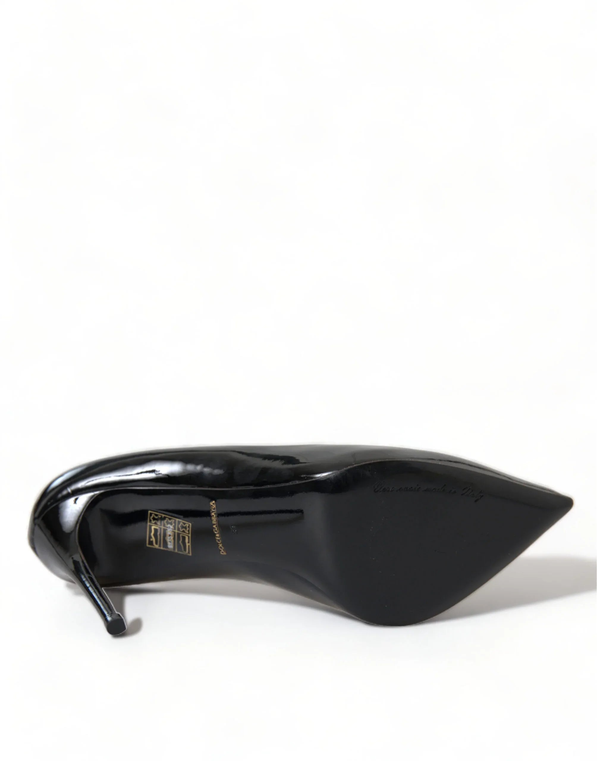Dolce & Gabbana Black Patent Leather Pumps Heels Shoes - Zeiniez