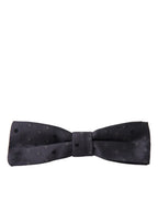 Dolce & Gabbana Blue Polka Dot Silk Adjustable Neck Men Papillon Bow Tie - Zeiniez