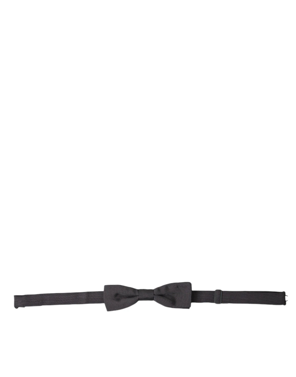Dolce & Gabbana Dark Gray Silk Adjustable Neck Men Papillon Bow Tie - Zeiniez
