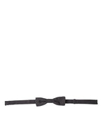 Dolce & Gabbana Dark Gray Silk Adjustable Neck Men Papillon Bow Tie - Zeiniez