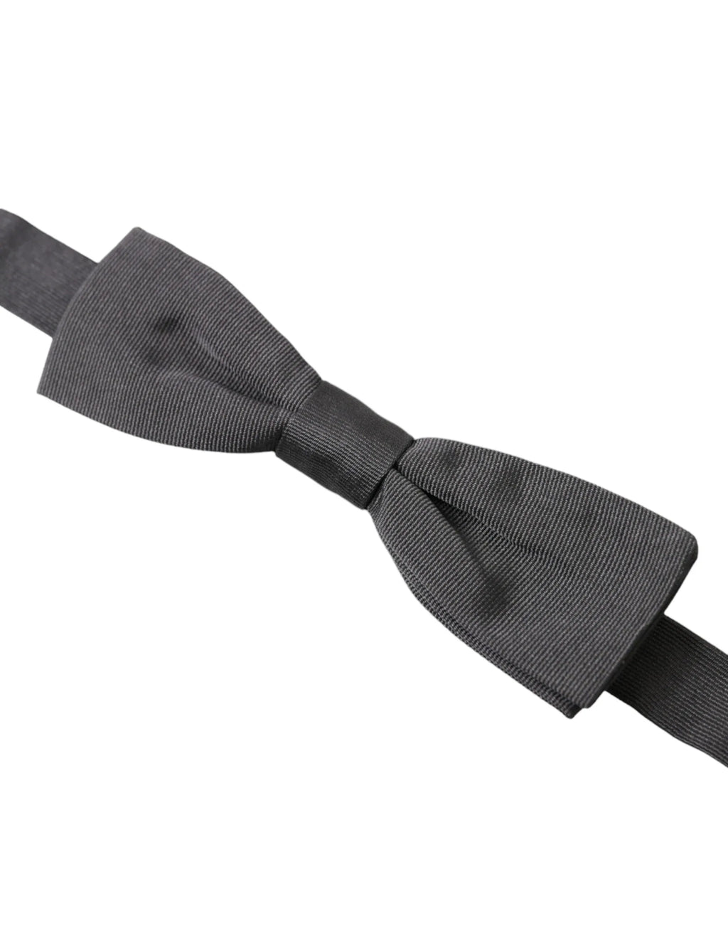 Dolce & Gabbana Dark Gray Silk Adjustable Neck Men Papillon Bow Tie - Zeiniez