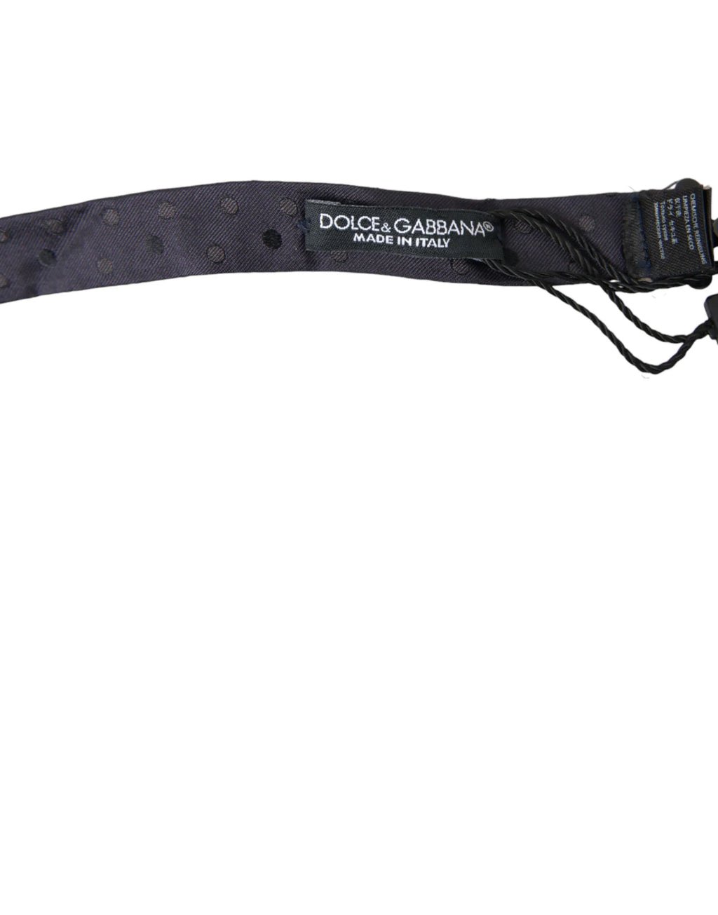 Dolce & Gabbana Blue Polka Dot Silk Adjustable Neck Men Papillon Bow Tie - Zeiniez