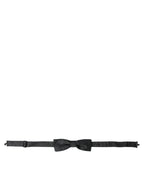 Dolce & Gabbana Gray Polka Dot Silk Adjustable Neck Men Papillon Bow Tie - Zeiniez