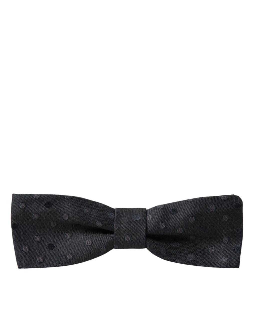 Dolce & Gabbana Gray Polka Dot Silk Adjustable Neck Men Papillon Bow Tie - Zeiniez