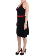 Roccobarocco Black belted palladio dress - Zeiniez