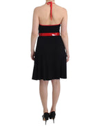 Roccobarocco Black belted palladio dress - Zeiniez