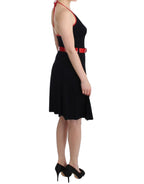 Roccobarocco Black belted palladio dress - Zeiniez