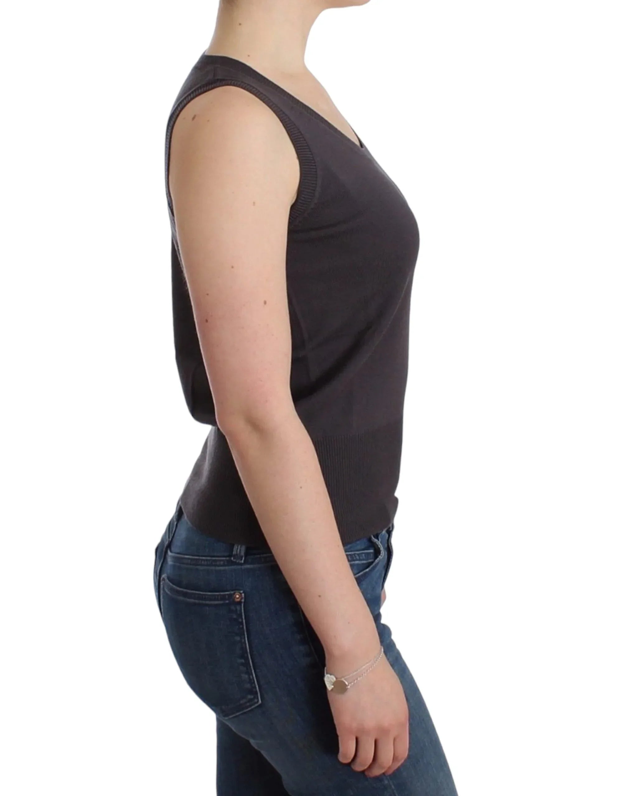 John Galliano Brown knit tank top - Zeiniez