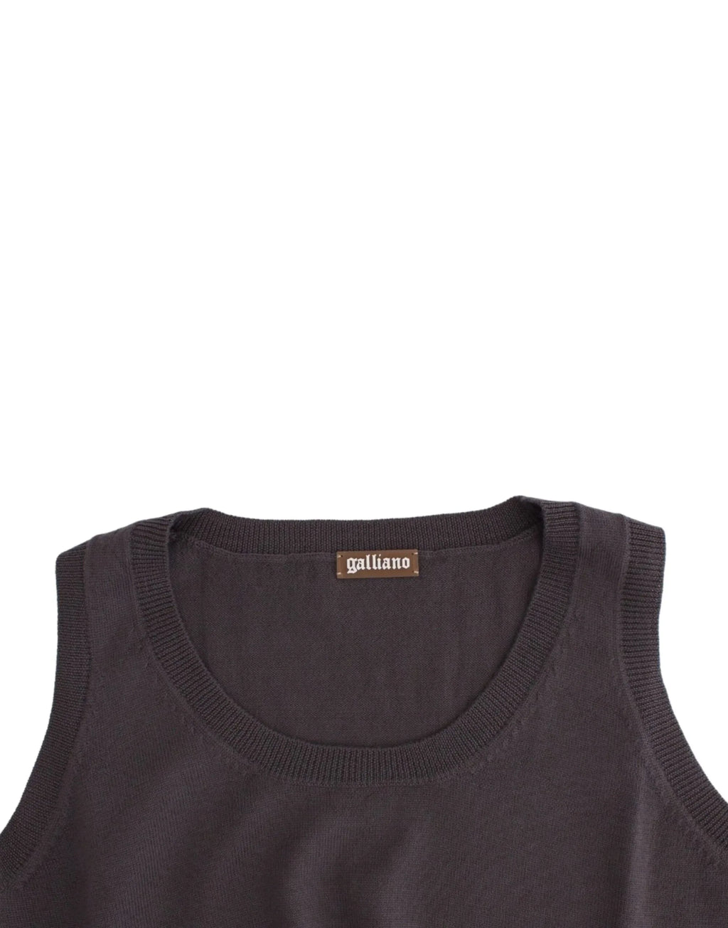 John Galliano Brown knit tank top - Zeiniez