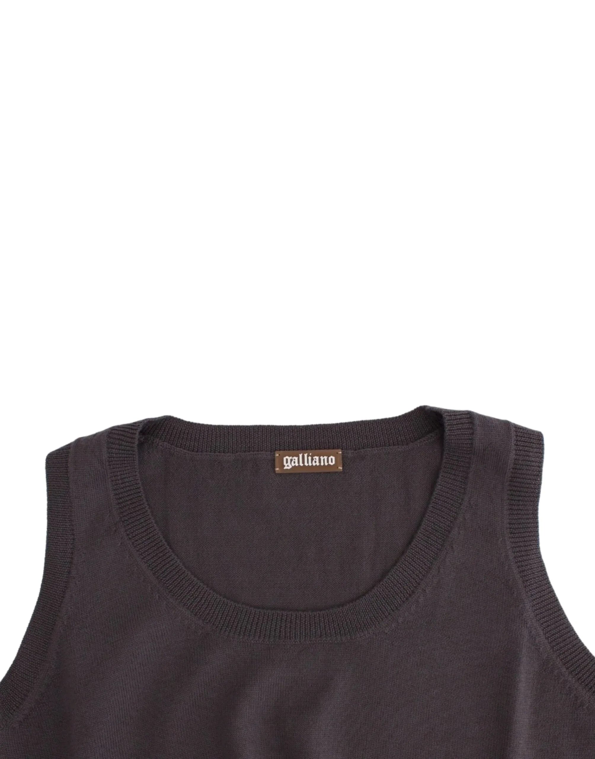 John Galliano Brown knit tank top - Zeiniez