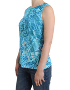 John Galliano Blue printed tank top - Zeiniez