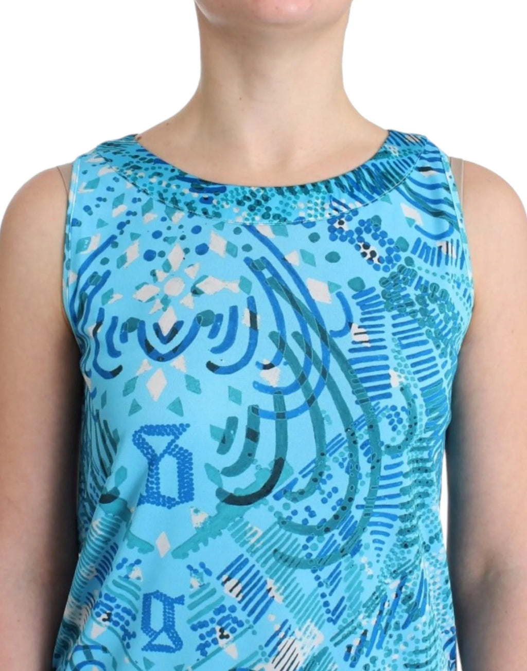 John Galliano Blue printed tank top - Zeiniez