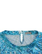 John Galliano Blue printed tank top - Zeiniez