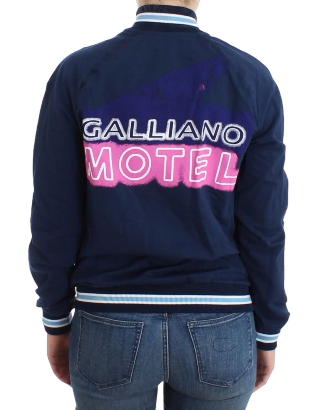 John Galliano Blue zip cotton cardigan - Zeiniez