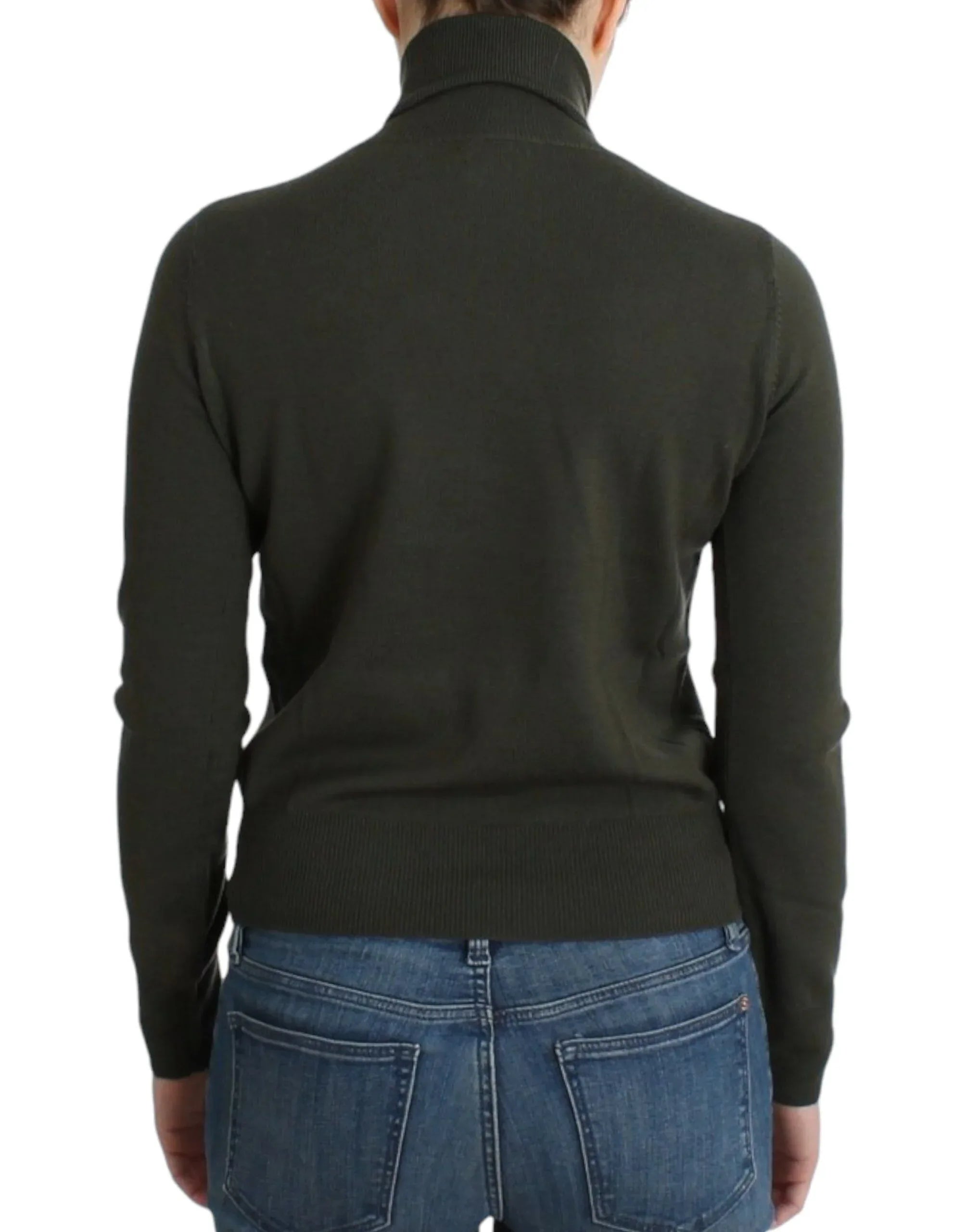 John Galliano Green wool turtleneck sweater - Zeiniez