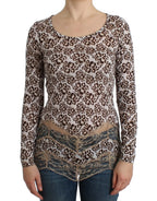 Cavalli Brown longsleeved lace top - Zeiniez