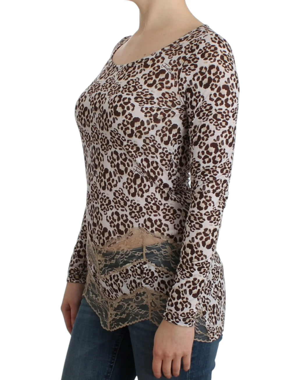 Cavalli Brown longsleeved lace top - Zeiniez