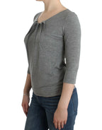 Cavalli Gray 3/4 sleeves jumper top - Zeiniez